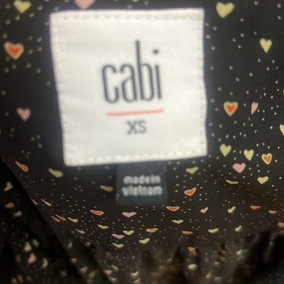 CABI FLORAL BLOUSE‎ RUFFLE FRONT SIZE XS - Picture 4 of 5